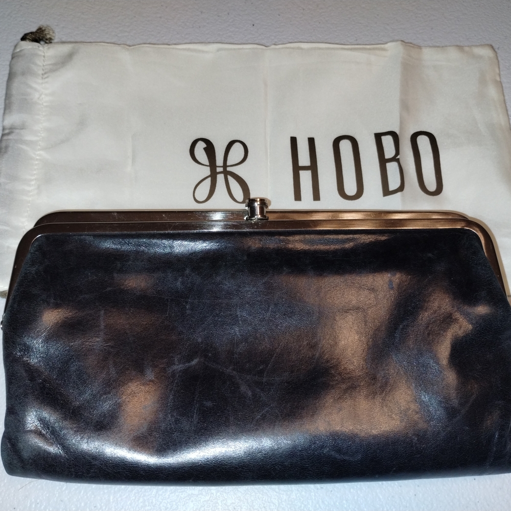 Hobo Black Leather Clutch